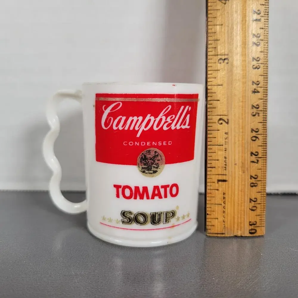 Vintage Campbell’s Soup Playset Cups and Plates Set of 7 (4 Cups, 3 Plates)